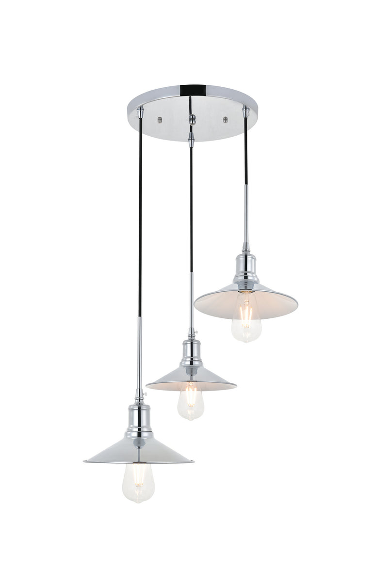 Elegant Lighting - LD4033D20C - Three Light Pendant - Etude - Chrome