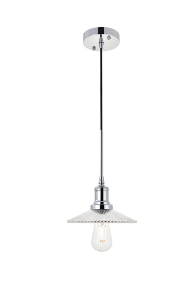 Elegant Lighting - LD4040D8C - One Light Pendant - Waltz - Chrome And Clear