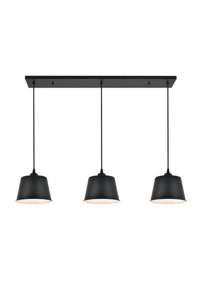 Elegant Lighting - LD4057D40BK - Three Light Pendant - Nota - Black