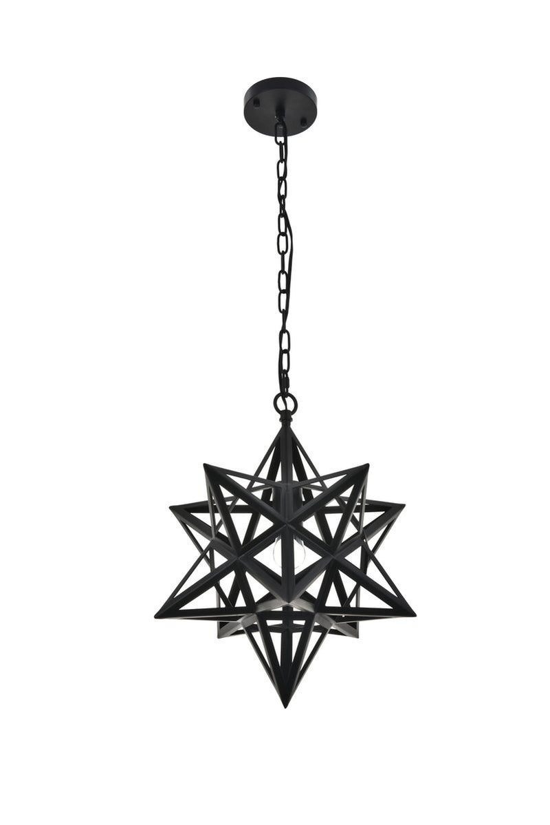 Elegant Lighting - LD4076D16BK - One Light Pendant - Nocturne - Black