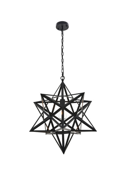 Elegant Lighting - LD4076D24BK - One Light Pendant - Nocturne - Black