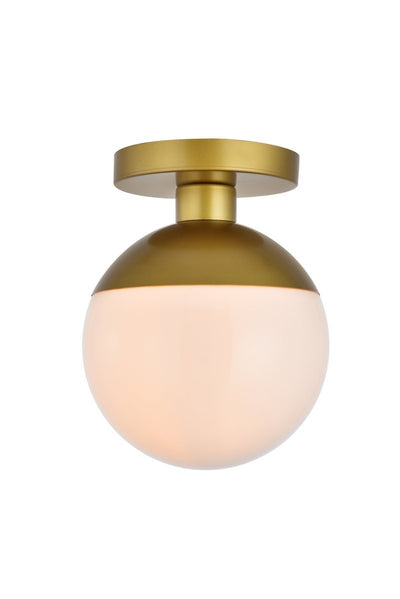 Elegant Lighting - LD6054BR - One Light Flush Mount - Eclipse - Brass