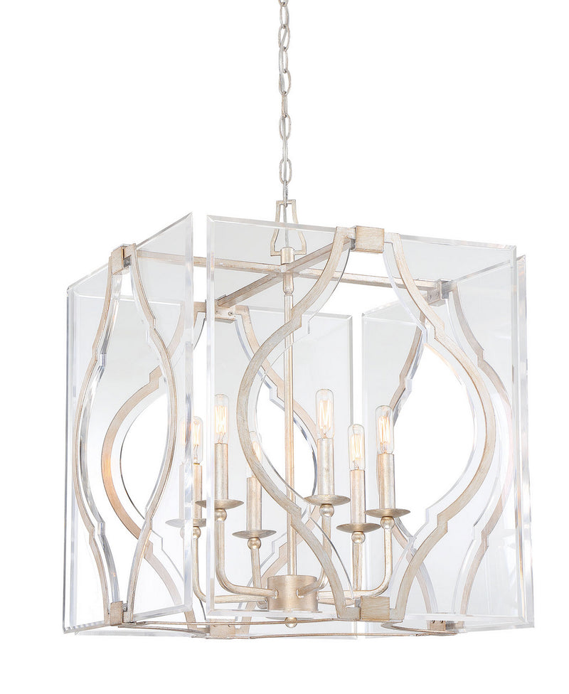 Metropolitan - N7767-683 - Six Light Pendant - Brenton Cove - Gold Mist Gold Leaf