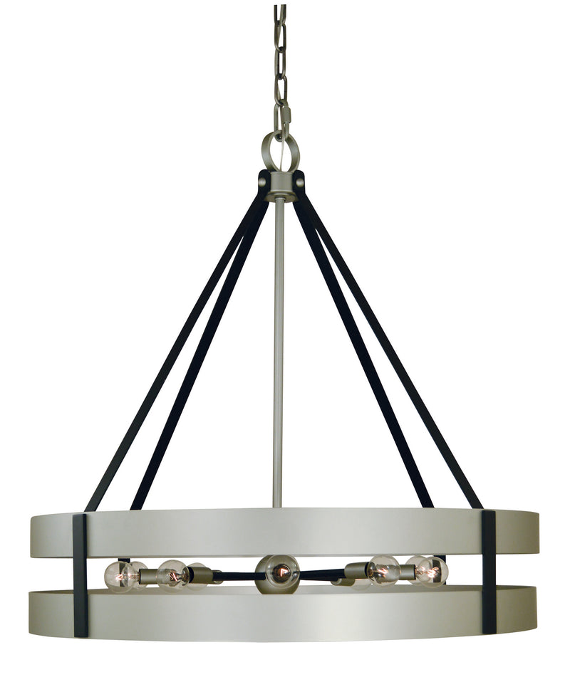 Framburg - 5388 SP/MBLACK - Ten Light Chandelier - Orion - Satin Pewter/Matte Black