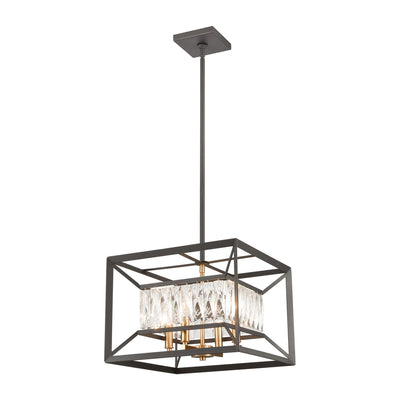 ELK Home - 11184/4 - Four Light Chandelier - Starlight - Charcoal