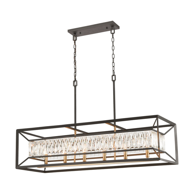 ELK Home - 11186/6 - Six Light Linear Chandelier - Starlight - Charcoal