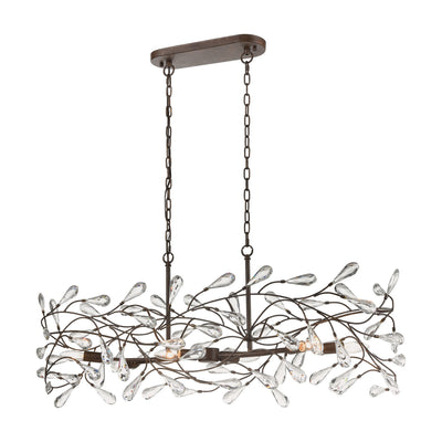 ELK Home - 18261/6 - Six Light Linear Chandelier - Crislett - Sunglow Bronze