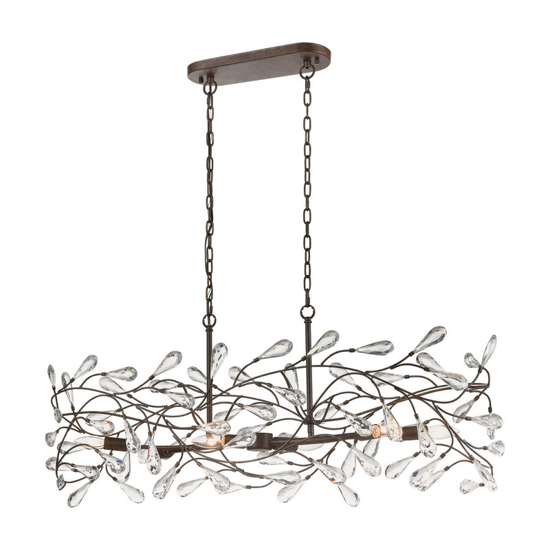 ELK Home - 18261/6 - Six Light Linear Chandelier - Crislett - Sunglow Bronze