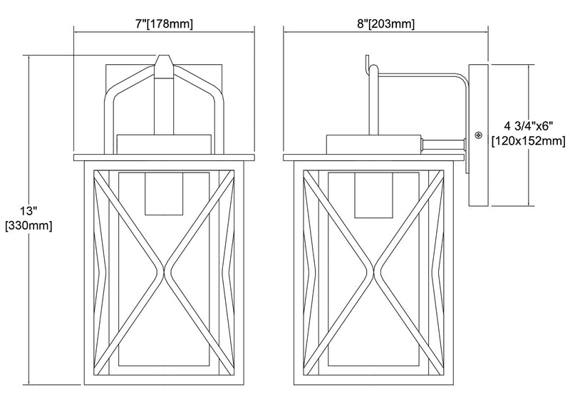 Carriage Light Outdoor Wall Sconce