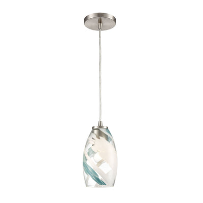 ELK Home - 85211/1 - One Light Mini Pendant - Turbulence - Satin Nickel