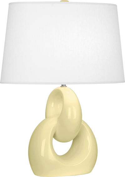Robert Abbey - BT981 - One Light Table Lamp - Fusion - Butter Glazed w/Polished Nickel