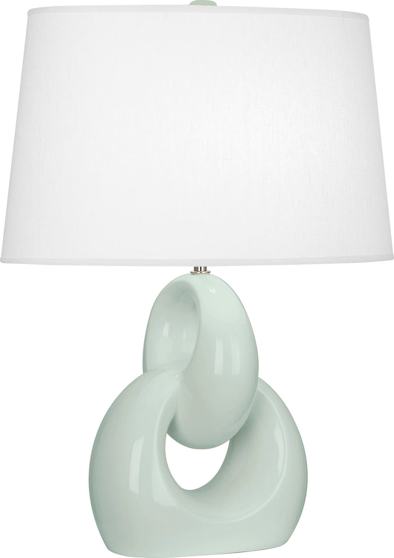 Robert Abbey - CL981 - One Light Table Lamp - Fusion - Celadon Glazed w/Polished Nickel