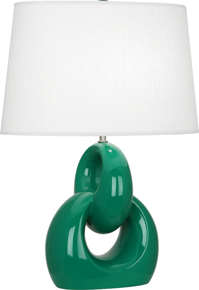 Robert Abbey - EG981 - One Light Table Lamp - Fusion - Emerald Green Glazed w/Polished Nickel