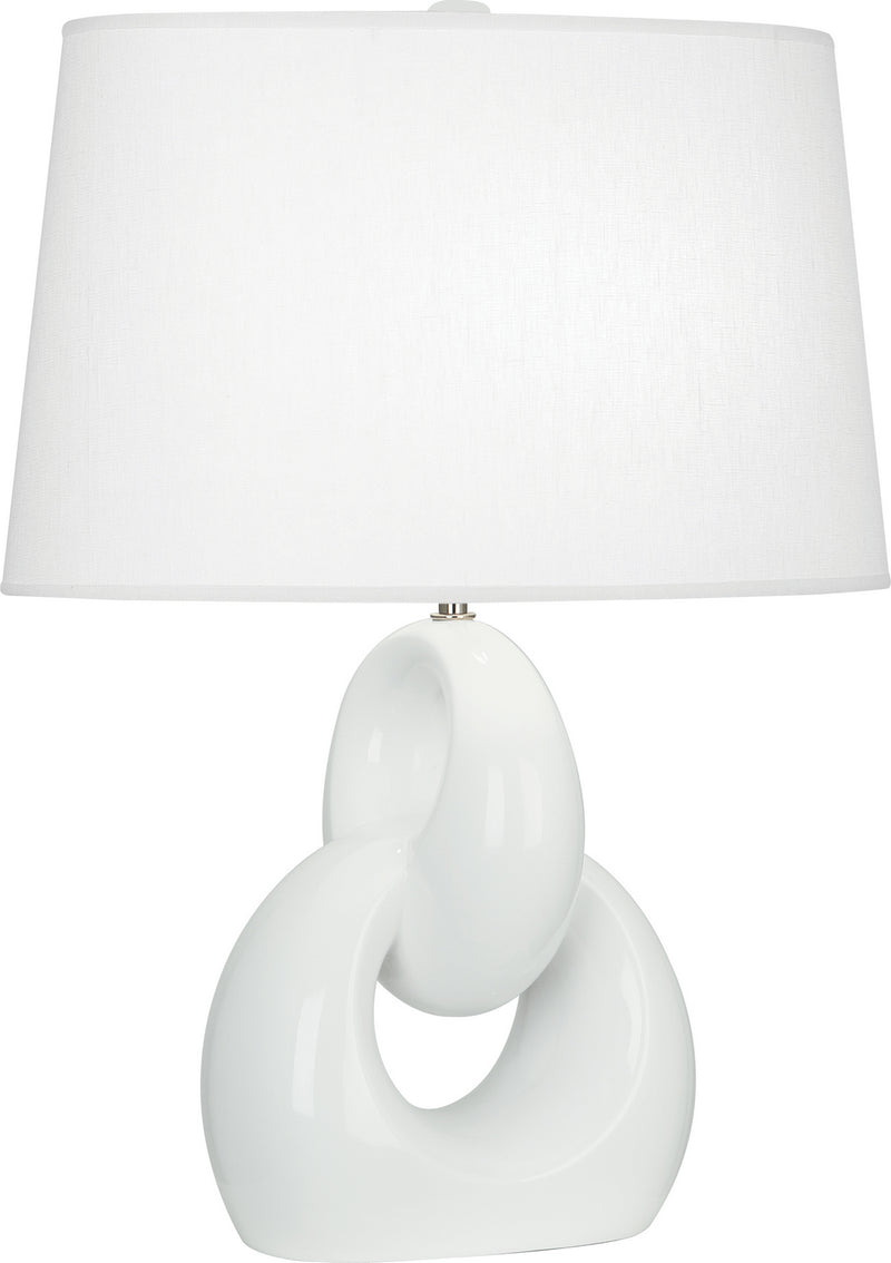 Robert Abbey - LY981 - One Light Table Lamp - Fusion - Lily Glazed w/Polished Nickel