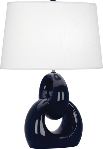 Robert Abbey - MB981 - One Light Table Lamp - Fusion - Midnight Blue Glazed w/Polished Nickel