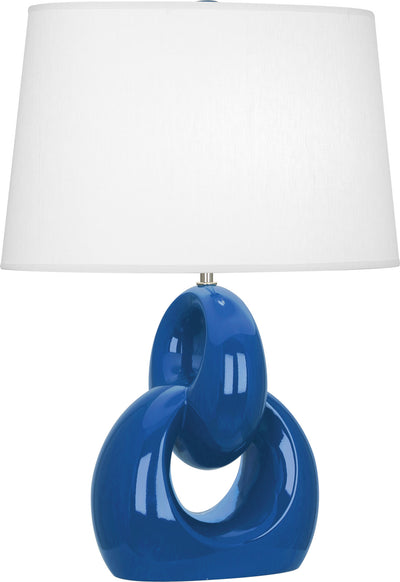 Robert Abbey - MR981 - One Light Table Lamp - Fusion - Marine Blue0 Glazed w/Polished Nickel