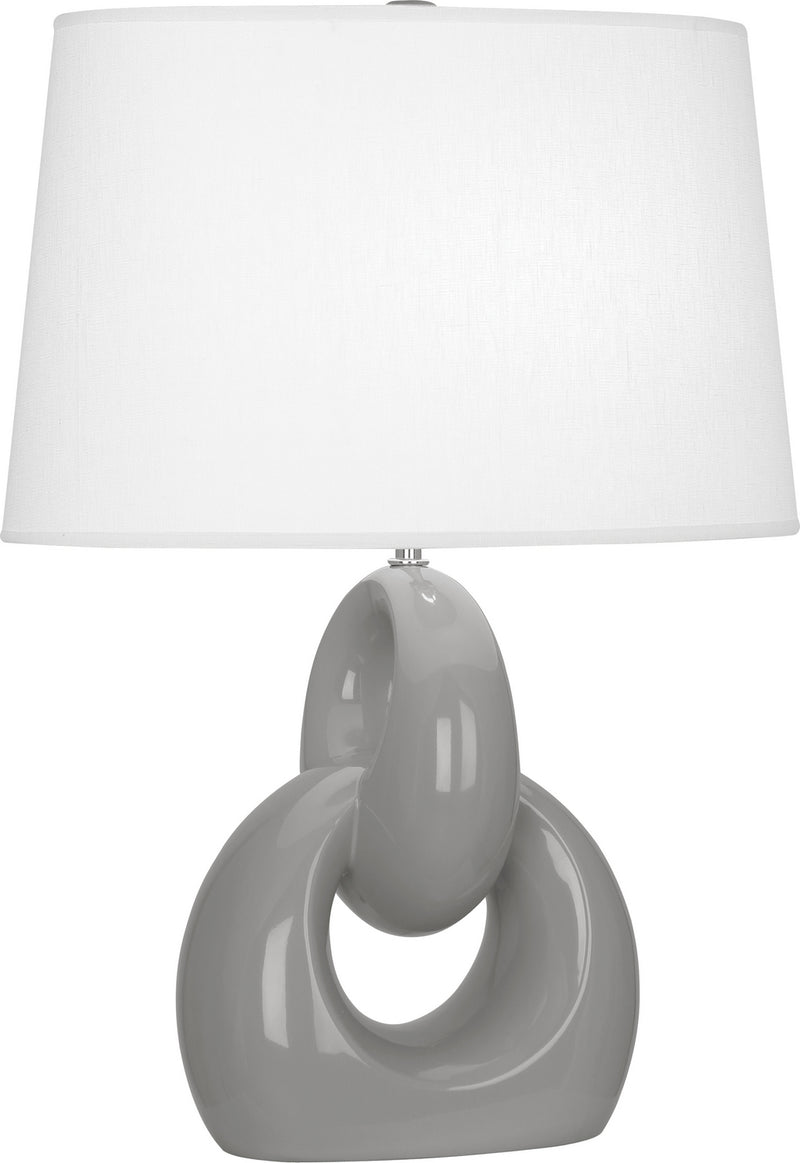 Robert Abbey - ST981 - One Light Table Lamp - Fusion - Smoky Taupe Glazed w/Polished Nickel