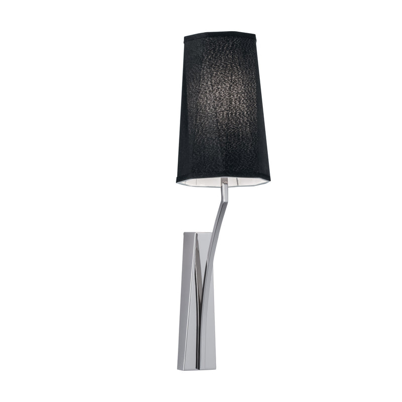 Norwell Lighting - 8291-PN-BS - One Light Wall Sconce - Diamond - Polished Nickel With Black Shade