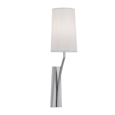 Norwell Lighting - 8291-PN-WS - One Light Wall Sconce - Diamond - Polished Nickel With White Shade