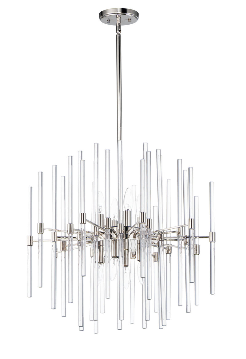 Maxim - 38405CLPN - Eight Light Chandelier - Divine - Polished Nickel