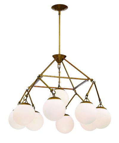 Craftmade - 50729-PAB - Nine Light Chandelier - Orion - Patina Aged Brass