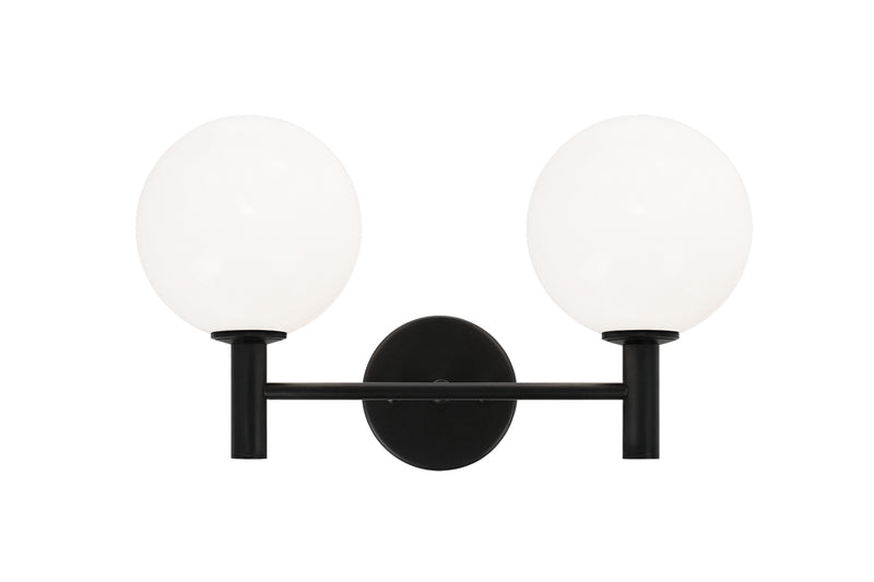 Matteo Lighting - S06002BKOP - Two Light Wall Sconce - Cosmo - Black