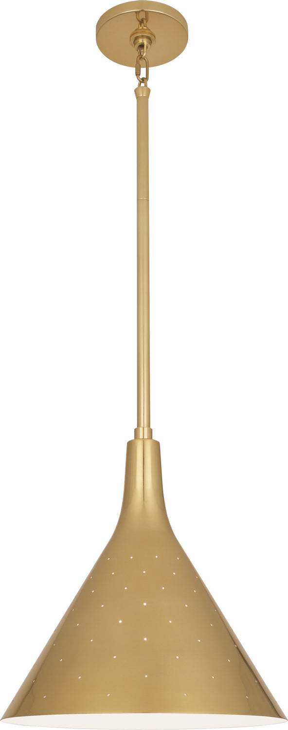 Robert Abbey - 984 - One Light Pendant - Pierce - Modern Brass