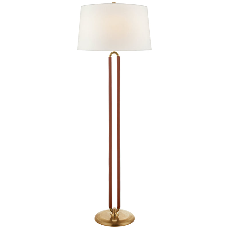 Ralph Lauren - RL 1533NB/SDL-L - Two Light Floor Lamp - Cody - Natural Brass and Saddle Leather