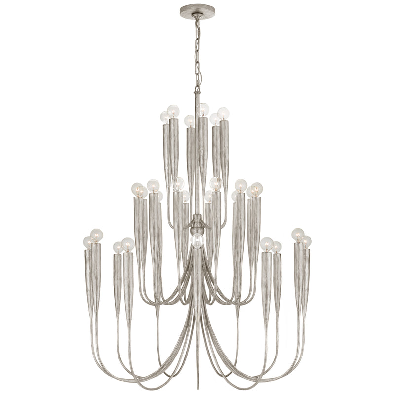 Visual Comfort Signature - JN 5072BSL - 30 Light Chandelier - Acadia - Burnished Silver Leaf