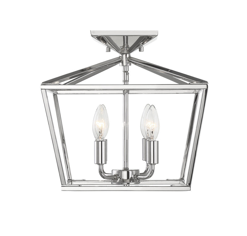 Savoy House - 6-328-4-109 - Four Light Semi-Flush Mount - Townsend - Polished Nickel