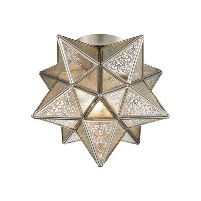 ELK Home - 1145-011 - One Light Flush Mount - Moravian Star - Antique Nickel