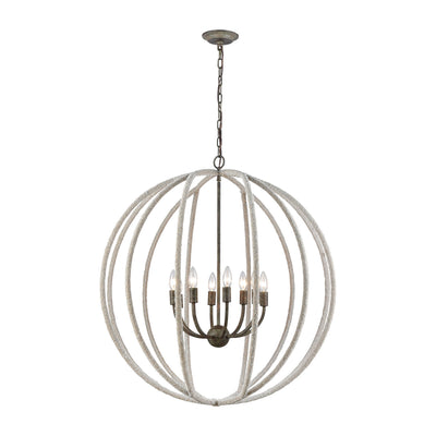 ELK Home - D3868 - Eight Light Pendant - Lasso - Gray