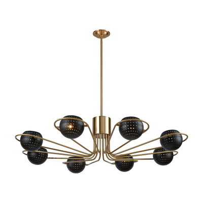 ELK Home - D3875 - Eight Light Chandelier - Scarab - Aged Brass