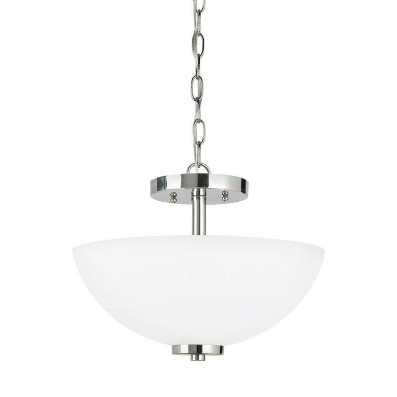 Oslo-Two Light Semi-Flush Convertible Pendant