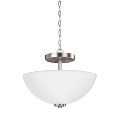 Oslo-Two Light Semi-Flush Convertible Pendant