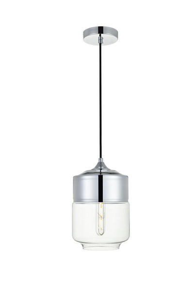 Elegant Lighting - LD2241C - One Light Pendant - Ashwell - Chrome And Clear