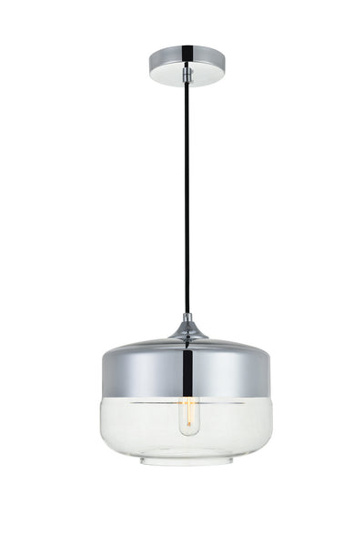 Elegant Lighting - LD2243C - One Light Pendant - Ashwell - Chrome And Clear