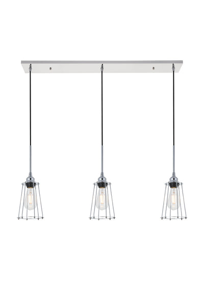 Elegant Lighting - LD4047D38C - Three Light Pendant - Auspice - Chrome