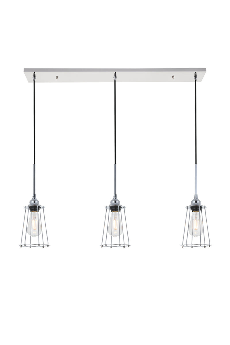 Elegant Lighting - LD4047D38C - Three Light Pendant - Auspice - Chrome