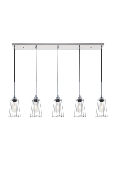 Elegant Lighting - LD4047D46C - Five Light Pendant - Auspice - Chrome