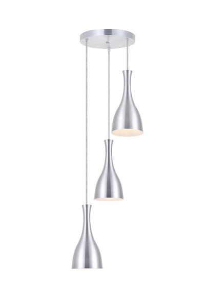 Elegant Lighting - LD2408BN - Three Light Pendant - Aiken - Burnished Nickel