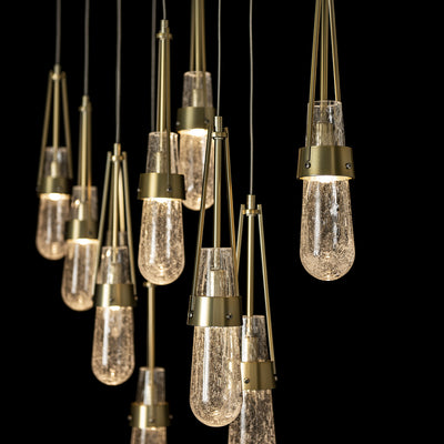 Link 10-Light Blown Glass Rectangular Pendant